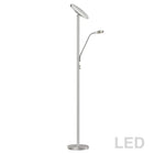 Dainolite Mother & Son LED Floor Lamp, Satin Nickel Finish (801LEDF-SN)-Floor Lamp