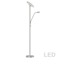 Dainolite Mother & Son LED Floor Lamp, Satin Nickel Finish (801LEDF-SN)-Floor Lamp