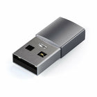 Satechi Aluminum Type A to Type C Adapter - Space Grey-No cable