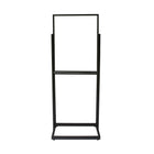 Futech BH-55F Floor Sign Holder, 60" x 24" x 15", Matte Black-Dimensions: 60" x 24" x 15"