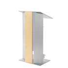 Urbann K6 Lectern With Wheels - Aluminum and Wood, Natural-Type of Lectern: Free standing with wheels