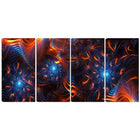 Designart Fire & Ice 4-Panel Canvas Art Print, (PT3001-271)-Print