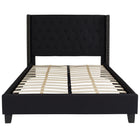 Flash Furniture Riverdale Full Size Tufted Upholstered Platform Bed - Black Fabric-Platform Bed