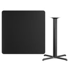 Flash Furniture 42" Square Black Laminate Table Top-Black Laminate Top