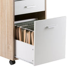 Winsome 18316 Kenner Mobile File Cabinet, 3 Drawers, Reclaimed Wood/White Finish-Overall dimensions: 15.75"W x 18.3"D x 29.25"H