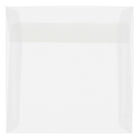 JAM Paper 8.5 x 8.5 Square Envelopes, Clear Translucent Vellum, 250 Pack (GTGN530H)-Clear translucent envelope