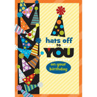 Millbrook Studios 5-3/8" x 7-3/4" Hats Off To You Greeting Cards and Envelopes, 18 Pack (06128)-Printed on uncoated card stock