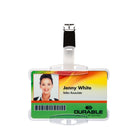 Durable Badge Holder - Polystyrene - Transparent  - 25 Pack-High Quality Badge Holders