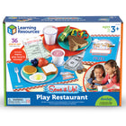 Learning Resources Serve It Up! Play Restaurant - Multicolor-Pretend menu, play money, and order pad helps kids learn lessons in restaurant etiquette, counting, and social skills