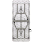 Flash Furniture 30"W x 72"L Bi-Fold Granite Plastic Banquet & Event Folding Table with Carrying Handle - White-330 lb. Static Load Capacity