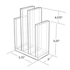 Azar Acrylic File Sorter And Bookend, Clear, 1/2" Thick (255035)-Clear Acrylic