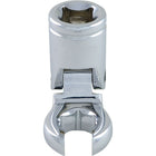 Dynamic Tools 3/8" Drive Metric 16mm Flex Head, Crow Foot Flare Nut Socket, Chrome Finish-Size: 16 mm