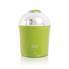Euro Cuisine YM360 Yogurt & Greek Yogurt Maker + 2QT Glass Jar, Thermometer & Cotton Strainer, Red-Timer on the Side marks time when yogurt will be finished cooking