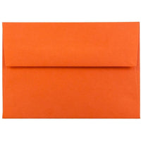 JAM Paper 4bar A1 Envelopes, 3.63 x 5 1/8, Brite Hue Orange Recycled, 250 Pack (15808H)-Orange brite hue recycled envelope