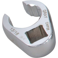 Gray Tools 1/2" Drive, 1" Flare Nut Crow Foot Wrench, Chrome Finish-Size: 1"