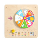 Flash Furniture Bright Beginnings Commercial Grade STEAM Wall Activity Board with Natural Finish and Multicolor Accents, Weather-Contemporary Commercial Weather STEAM Wall System Accessory Board