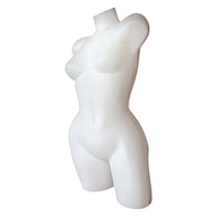 Eddie's Female Curvy 3/4 Torso - White (150355-1)-Female Curvy 3/4 Torso