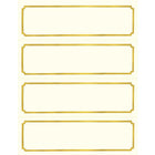St. James Classic Tent Cards - 2-3/4 x 8-1/2" - Laser/Inkjet Printable - Ivory - Gold Foil - 50 Pack-Free downloadable templates from www.first-base.com