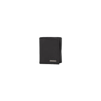 Champs Black Label Leather RFID Tri-fold Wallet, Black-RFID blocking wallet in Gift box
