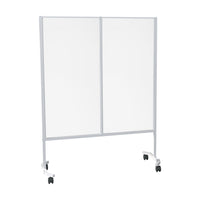 Eddie's Mobile Shield 70"H x 45"W x 21"D Acrylic/Metal Plexiglass Sneeze Guard/Divider-Ideal for retail environments, offices, schools & other commercial settings