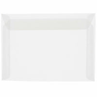 JAM Paper Booklet Translucent Vellum Envelopes - 9" x 12" - Clear - 50 Pack -Colour: Clear