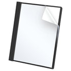 Oxford Clear Front Report Cover - Letter Size - Black-Clear front report covers showcase the title page of your research or report; the perfect add for your school supplies list