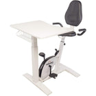FitDesk Varsity Bike Desk-Lumbar Seating: Comfortable seat and seatback for maximum support