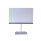 Futech CTS0151 Countertop Chrome Base Sign Holder - 11-1/2" x 11" x 3-1/2" - Chrome Base - 2 Pack-Clear acrylic holder with chrome base
