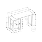 Monarch Specialties 7601 Computer Desk - 55"L/Black Oak Left Or Right Facing-Assembly required: Illustrated instructions and all hardware are provided for convenience (additional tools may be needed).