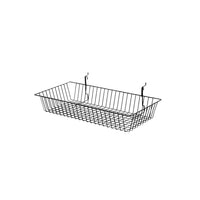 Can-Bramar Universal Wire Basket, 24" x 12" x 4", Black, 10 Pack-24" x12"x4" universal  wire basket