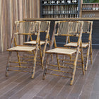 Flash Furniture American Champion Bamboo Folding Chair-Designed for Commercial Use