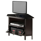 Winsome Zena Corner TV Stand, Espresso, (92634)-Supports up to 27"; weight capacity 150lbs