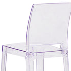 Flash Furniture Ghost Barstool with Square Back - Transparent Crystal-Footrest