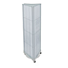 Azar Displays 60" x 16" 3-Sided Pegboard Floor Display with Wheels, Clear (700451-CLR)-Display unit is pre-assembled