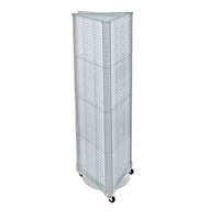 Azar Displays 60" x 16" 3-Sided Pegboard Floor Display with Wheels, Clear (700451-CLR)-Display unit is pre-assembled