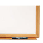 Quartet Economy Combination Dry-Erase/Cork Bulletin Board - Oak Frame - 36" x 24"-Self-healing cork surface hides pin holes and blemishes