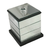 Elegance Mirrored Jewelry Organizer 3 Compartments-The 3 Compartments Mirrored Organizer stacked together, giving you plenty of space to house make up, jewelry, earrings together.