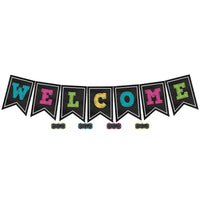Teacher Created Resources Chalkboard Brights Pennants Welcome, 96 Pack-Pennants for Classroom Decoration