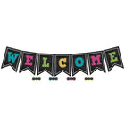 Ressources créées par l'enseignant Chalkboard Brights Pennants Welcome, 96 Pack-Utilisez des lettres GÉANTES pour créer un panneau de bienvenue que personne ne peut manquer !