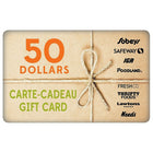 Sobeys $50 Gift Card-Air Miles cannot be collected on Gift Card purchases