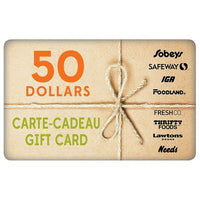 Sobeys $50 Gift Card-Air Miles cannot be collected on Gift Card purchases