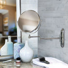 Valet 8" Magnifying Wall Mount Mirror, Chrome-Arm extends up to 14in