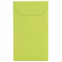 JAM Paper #3 Coin Business Coloured Envelopes - 2.5" x 4.25" - Ultra Lime Green - 50 Pack-Colour: Lime Green Coin Envelope