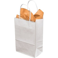 White Shoppers - Escort - 13" x 6" x 15-1/2" - 250 Pack-Dimensions: 13" W. x 6" D. x 15-1/2" H.