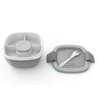 Bentgo Salad Container - Gray-Locks In Freshness: The top lid of the salad bowl features a rubberized sealing ring and locking clips to keep food fresh on the go.