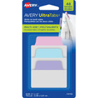 Avery Ultra Writable Tabs - 2" x 1½" Multi Use Repositionable Two Sided - Pastel Colour - 48 Pack-Pastel colours, Pink, Purple, Blue