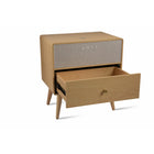 Koble Ralph Retro-Style Smart Side Table with Qi Wireless Charging - Oak-Bluetooth Speaker