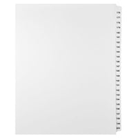 Mark Maker Legal Exhibit Index Tab Set of White Single Tabs, 1/25th Cut, Letter Size, No Holes, Number 176 - 200-White Single Tabs, 1/25th Cut