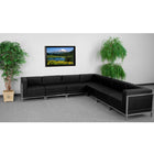 Flash Furniture HERCULES Imagination Series Black LeatherSoft Sectional Configuration, 7 Pieces-Add on pieces as your business grows