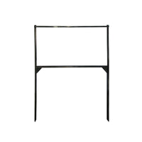 Futech LS003 Metal Lawn Frame Sign Holder, 32" x 25" x 1", Black-Frame size: 25”W x 32”H ; Insert size: 24"W x 12"H